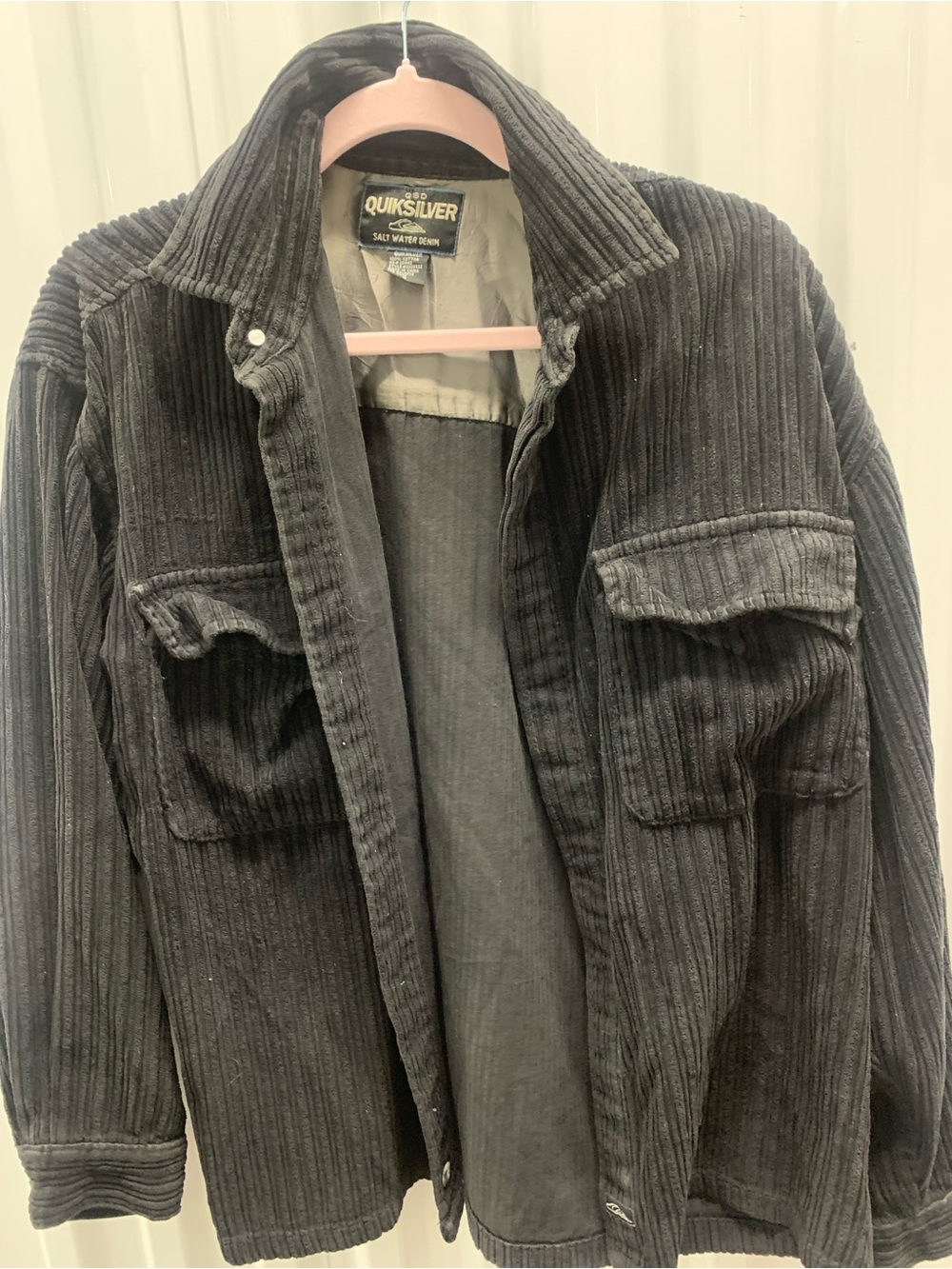 Quiksilver Men's Black Vintage 90’s Corduroy Jacket